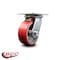 Service Caster 5 Inch Heavy Duty Red Poly on Cast Iron Swivel Caster with Roller Bearing SCC SCC-35S520-PUR-RS - alternate 5